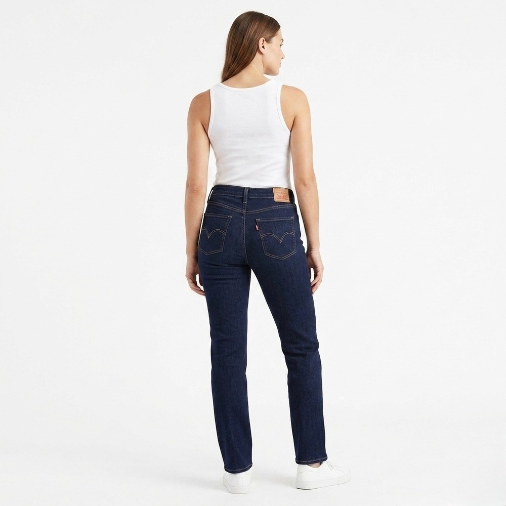 Levis 314 Shaping Straight Jeans Womens 28x30 Dark Wash Indigo Denim 19631-0001